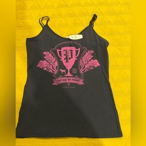 NWT PINK TANK TOP. size med. black and pink.